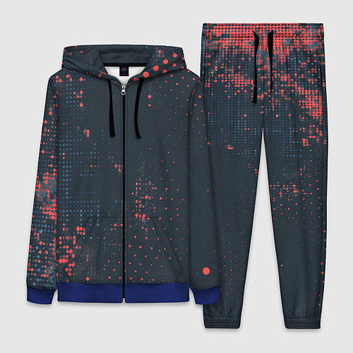 Женский костюм Брызги краски на стену / 3D-Синий – фото 1