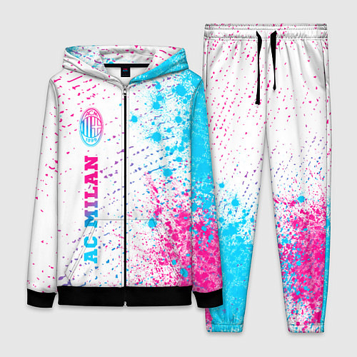 Женский костюм AC Milan neon gradient style по-вертикали / 3D-Черный – фото 1