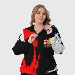 Женский 3D-костюм Barcelona fc краски спорт, цвет: 3D-черный — фото 2