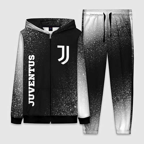 Женский костюм Juventus sport на темном фоне вертикально / 3D-Черный – фото 1