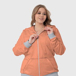 Женский 3D-костюм Насыщенный персиковый текстурированный, цвет: 3D-меланж — фото 2