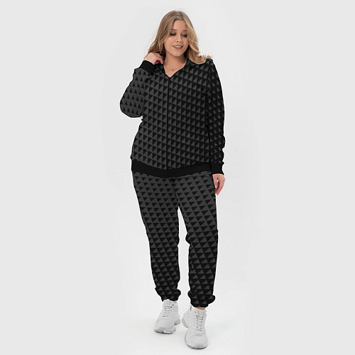 Женский костюм Паттерн из черных треугольников / 3D-Черный – фото 4