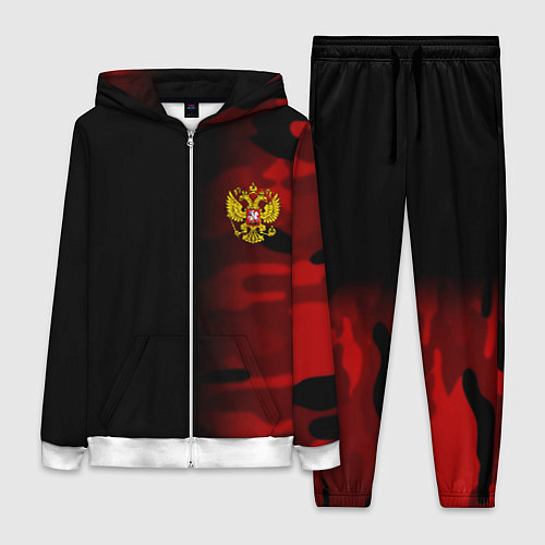 Женский костюм Герб РФ камуфляжная тексткура / 3D-Белый – фото 1