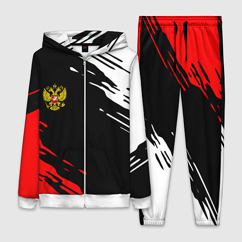 Женский костюм Герб РФ краски текстура абстрактные / 3D-Белый – фото 1