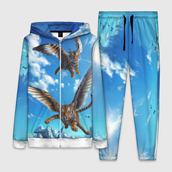 Женский 3D-костюм Летающие тигрята, цвет: 3D-белый