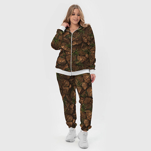 Женский костюм Текстура элементаля земли / 3D-Белый – фото 4