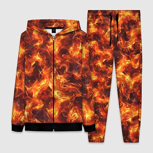 Женский костюм Текстура элементаля огня / 3D-Черный – фото 1