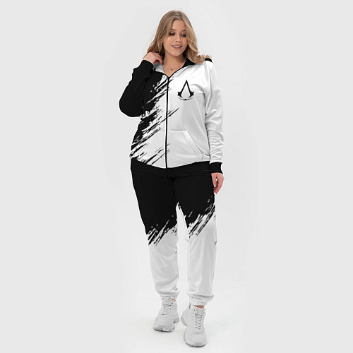 Женский костюм Ассасинс Крид - белый и черный цвет / 3D-Черный – фото 4