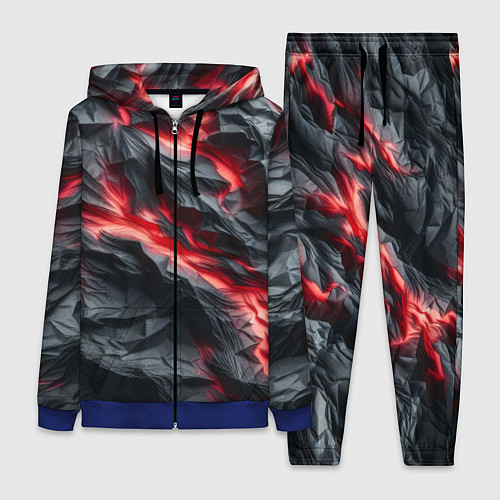 Женский костюм Раскаленная лава на горных камнях / 3D-Синий – фото 1