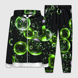 Женский костюм Зеленые пузыри на черном