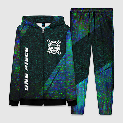 Женский костюм One Piece glitch blue / 3D-Черный – фото 1