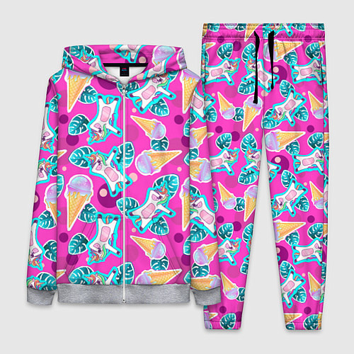 Женский костюм Единорог с мороженым - dab dance / 3D-Меланж – фото 1