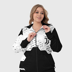 Женский 3D-костюм Juventus hexagon black sport, цвет: 3D-черный — фото 2