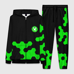 Женский 3D-костюм Minecraft game creeper, цвет: 3D-черный