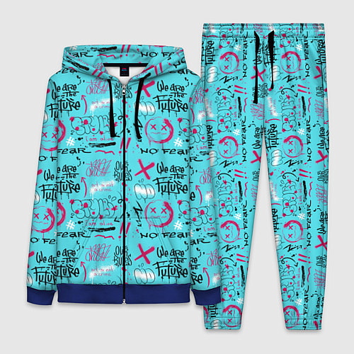 Женский костюм We are the future - граффити / 3D-Синий – фото 1