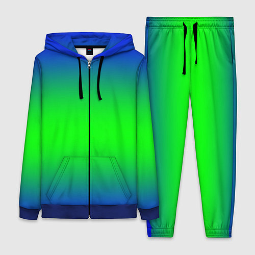 Женский костюм Зелёный градиент текстура / 3D-Синий – фото 1