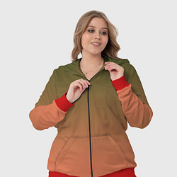 Женский 3D-костюм Абстрактный градиент, цвет: 3D-красный — фото 2