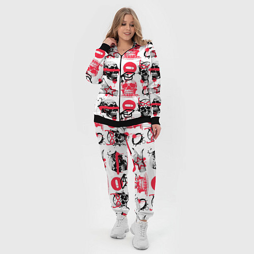 Женский костюм Текстурные черепа / 3D-Черный – фото 4