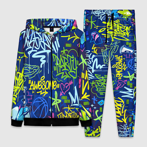 Женский костюм Урбанизм и граффити / 3D-Черный – фото 1