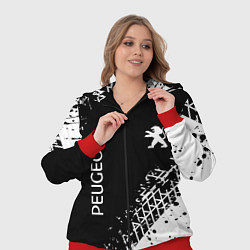 Женский 3D-костюм Пежо: следы от шин, цвет: 3D-красный — фото 2