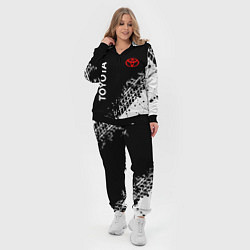Женский 3D-костюм Тойота: следы от шин, цвет: 3D-черный — фото 2