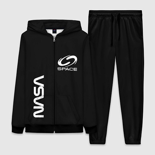 Женский костюм Nasa space logo white / 3D-Черный – фото 1