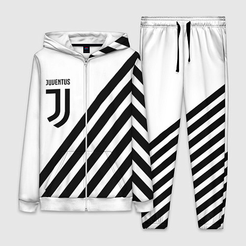 Женский костюм Ювентус полосы / 3D-Белый – фото 1