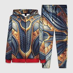 Женский костюм Темная кожаная броня с желтой оплеткой