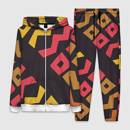 Женский костюм Абстракция - этно мотивы / 3D-Белый – фото 1