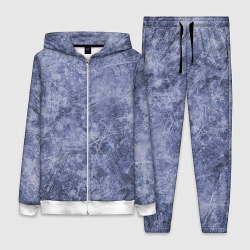 Женский костюм Абстракция - синий лёд / 3D-Белый – фото 1