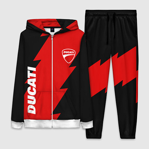 Женский костюм Ducati - logo / 3D-Белый – фото 1