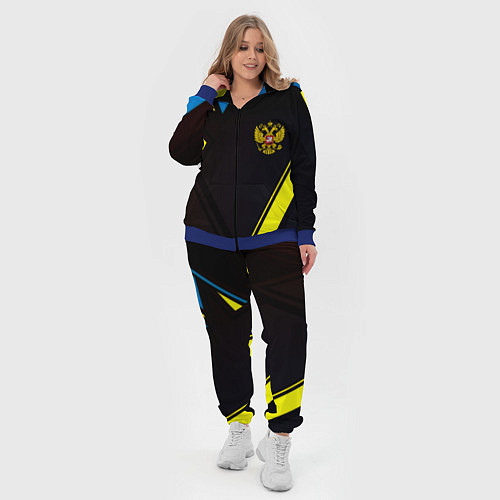 Женский костюм Имперская Россия спорт геомтерия / 3D-Синий – фото 4