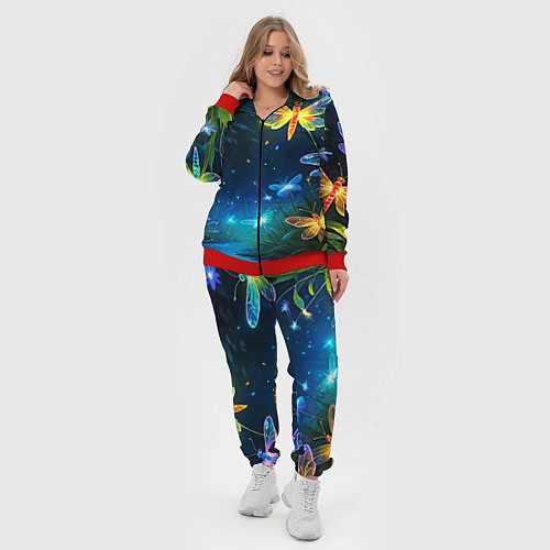 Женский костюм Сказочный лес - бабочки / 3D-Красный – фото 4