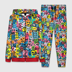 Женский костюм Весёлые лица абстрактные