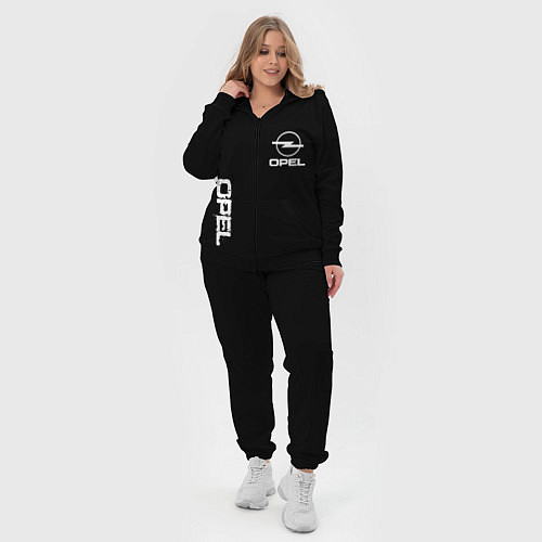 Женский костюм Opel white logo / 3D-Черный – фото 4