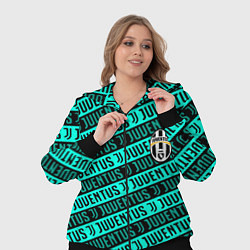 Женский 3D-костюм Juventus pattern logo steel, цвет: 3D-черный — фото 2