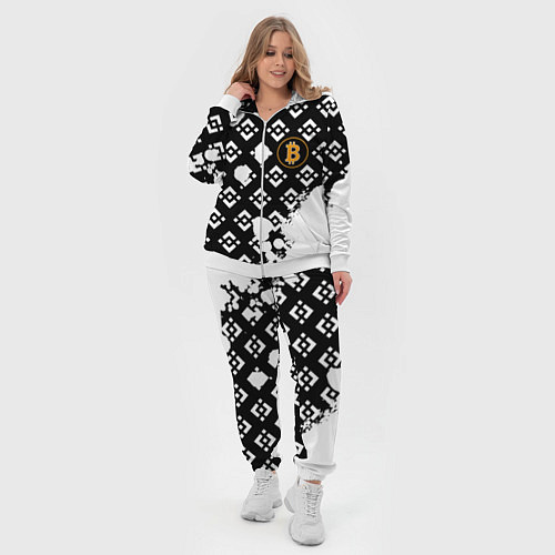 Женский костюм Bitcoin pattern binance / 3D-Белый – фото 4