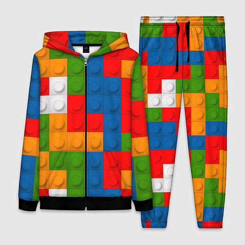 Женский костюм Блоки цветового конструктора / 3D-Черный – фото 1