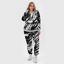 Женский 3D-костюм Чёрно-белая абстракция: нейросеть, цвет: 3D-меланж — фото 2
