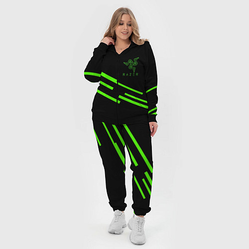 Женский костюм Razer line green / 3D-Черный – фото 4