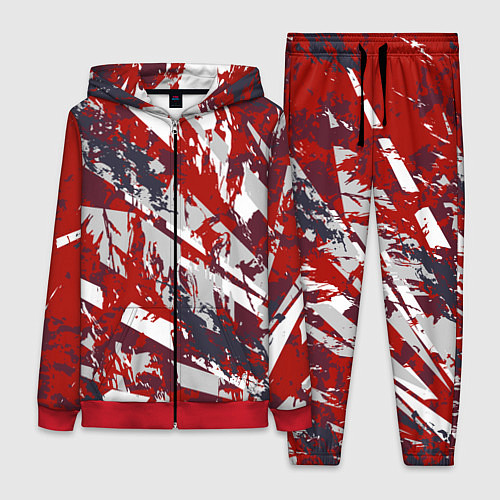 Женский костюм Яркий абстрактный узор для спорта / 3D-Красный – фото 1