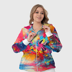Женский 3D-костюм Красочная абстракция - импрессионизм, цвет: 3D-белый — фото 2