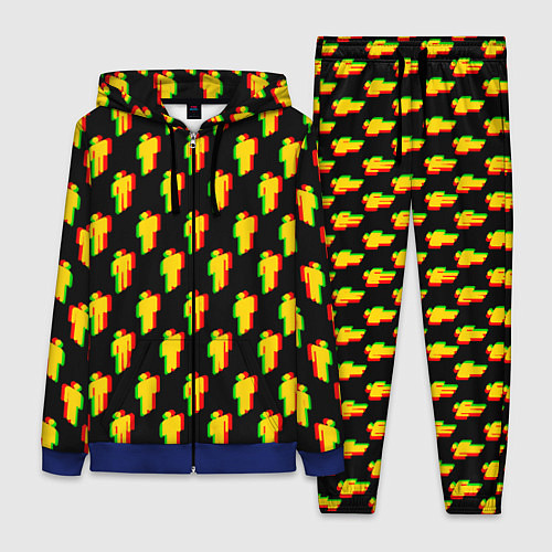 Женский костюм Billie Eilish glitch pattern / 3D-Синий – фото 1