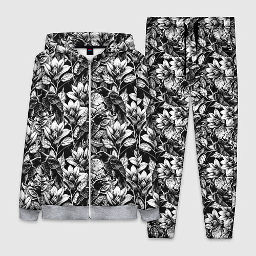 Женский костюм Вороны в цветах / 3D-Меланж – фото 1