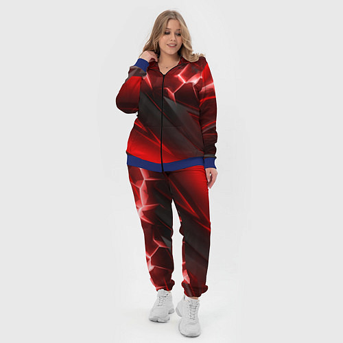 Женский костюм Яркая красная объемная абстракция / 3D-Синий – фото 4