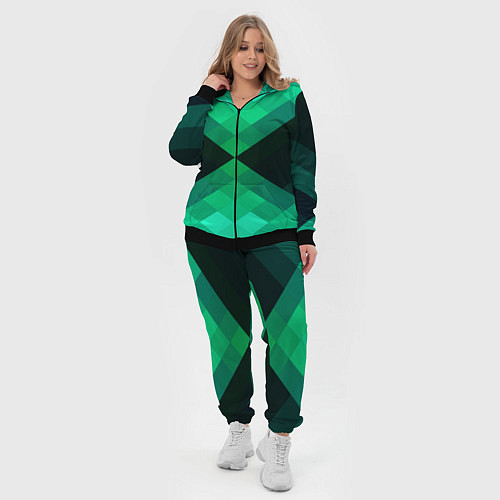 Женский костюм Изумрудная мозаика / 3D-Черный – фото 4