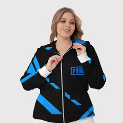 Женский 3D-костюм PUBG blue geometry, цвет: 3D-белый — фото 2