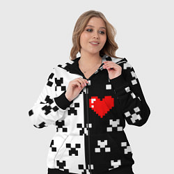 Женский 3D-костюм Minecraft pattern love, цвет: 3D-черный — фото 2