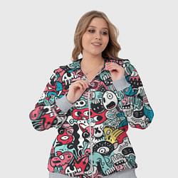 Женский 3D-костюм Дудл животные абстракция, цвет: 3D-меланж — фото 2