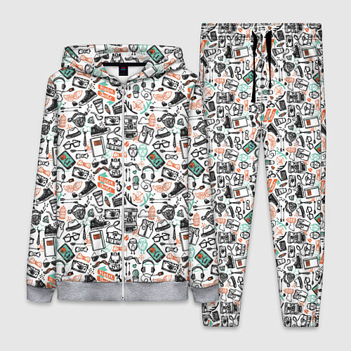 Женский костюм Дудл хипстер / 3D-Меланж – фото 1